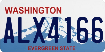 WA license plate ALX4166