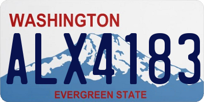 WA license plate ALX4183