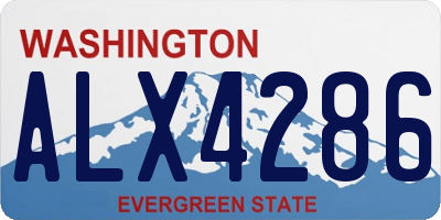 WA license plate ALX4286