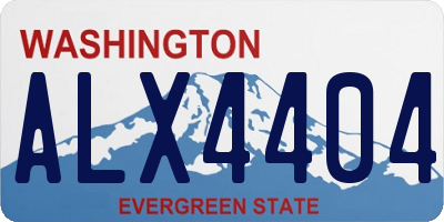 WA license plate ALX4404
