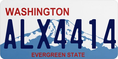 WA license plate ALX4414