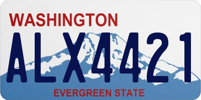 WA license plate ALX4421