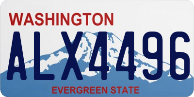 WA license plate ALX4496