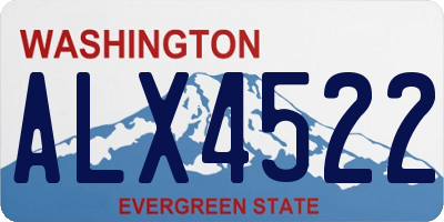 WA license plate ALX4522