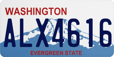 WA license plate ALX4616