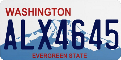WA license plate ALX4645