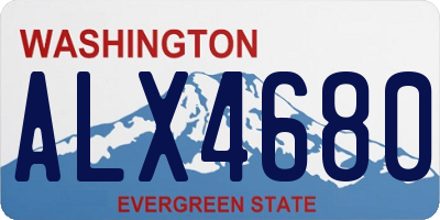 WA license plate ALX4680