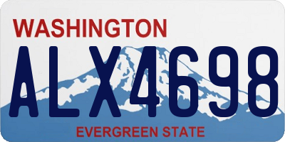 WA license plate ALX4698