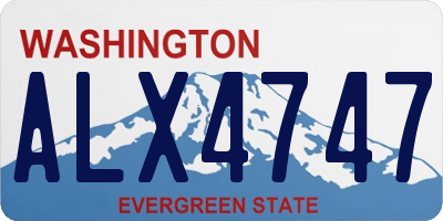 WA license plate ALX4747