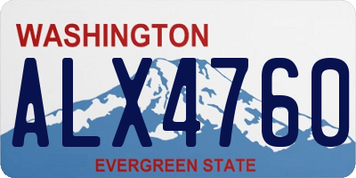 WA license plate ALX4760