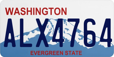 WA license plate ALX4764