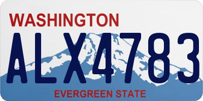WA license plate ALX4783