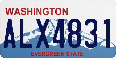 WA license plate ALX4831