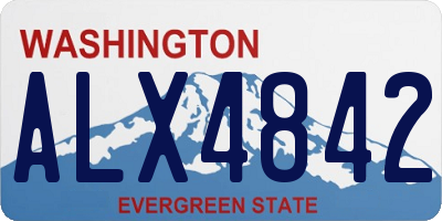 WA license plate ALX4842