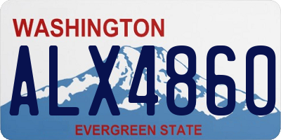 WA license plate ALX4860