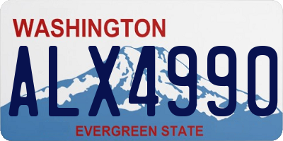 WA license plate ALX4990