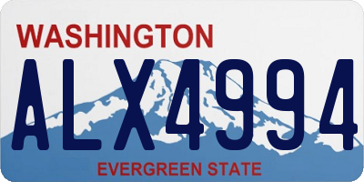 WA license plate ALX4994