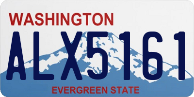 WA license plate ALX5161