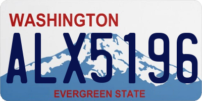 WA license plate ALX5196