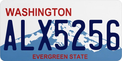 WA license plate ALX5256