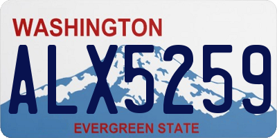 WA license plate ALX5259