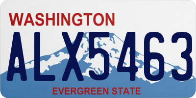 WA license plate ALX5463