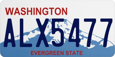 WA license plate ALX5477