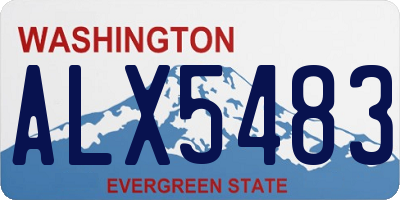 WA license plate ALX5483