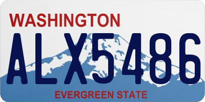 WA license plate ALX5486