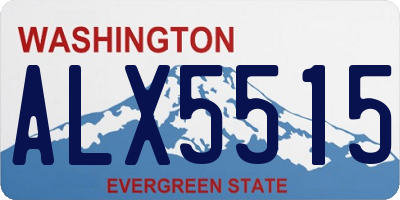 WA license plate ALX5515