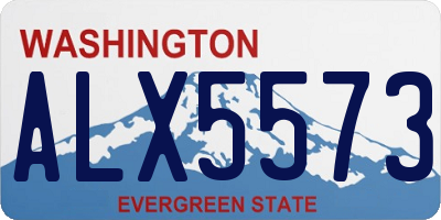 WA license plate ALX5573