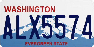 WA license plate ALX5574