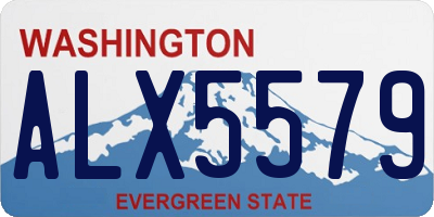 WA license plate ALX5579