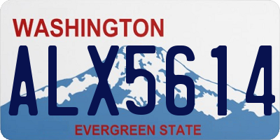 WA license plate ALX5614