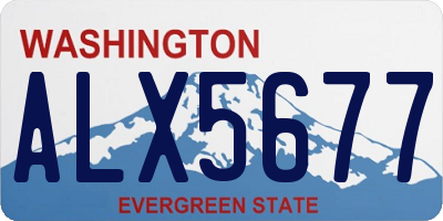 WA license plate ALX5677