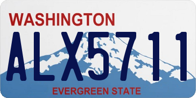 WA license plate ALX5711