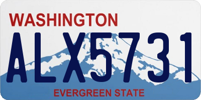 WA license plate ALX5731