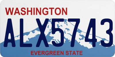WA license plate ALX5743