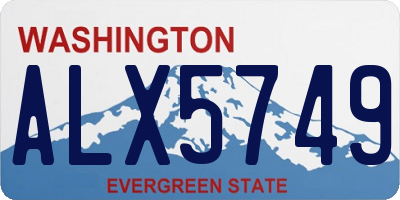 WA license plate ALX5749