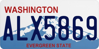 WA license plate ALX5869