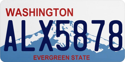 WA license plate ALX5878