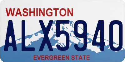 WA license plate ALX5940
