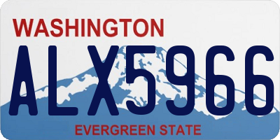 WA license plate ALX5966
