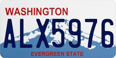 WA license plate ALX5976