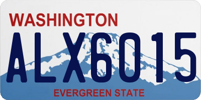 WA license plate ALX6015
