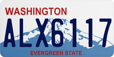WA license plate ALX6117