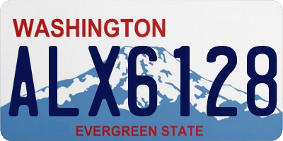 WA license plate ALX6128