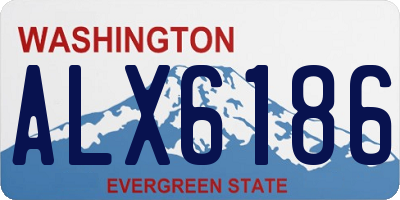 WA license plate ALX6186