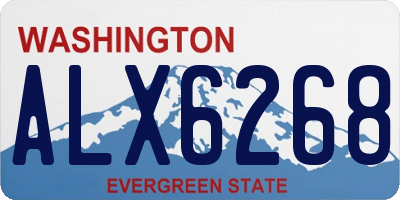 WA license plate ALX6268