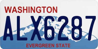 WA license plate ALX6287